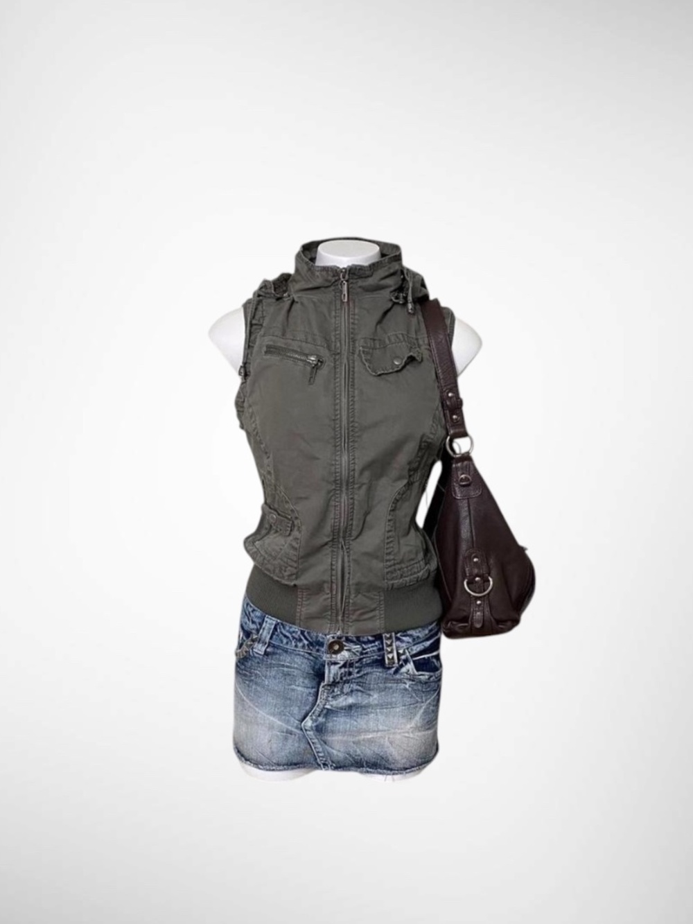 Y2K Downtown Coalition Faux Fur Lined Vest